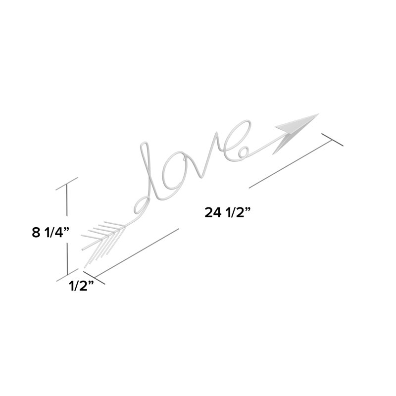 August Grove® Handmade Metal Text Wall Decor & Reviews Wayfair